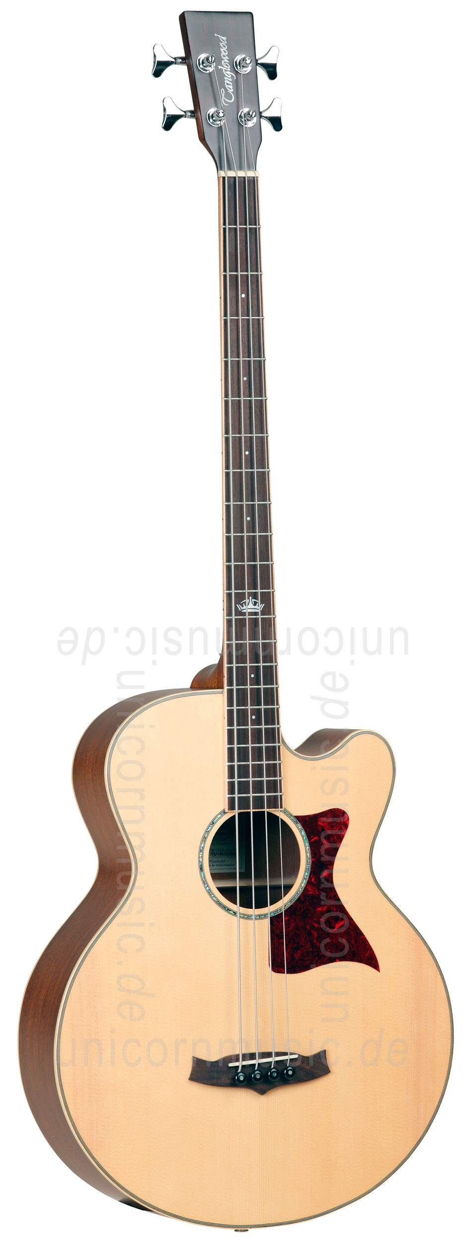 zur Artikelbeschreibung / Preis Akustikbass TANGLEWOOD TW155 A/BASS - Premier Series - B-Band Crescent - massive Decke