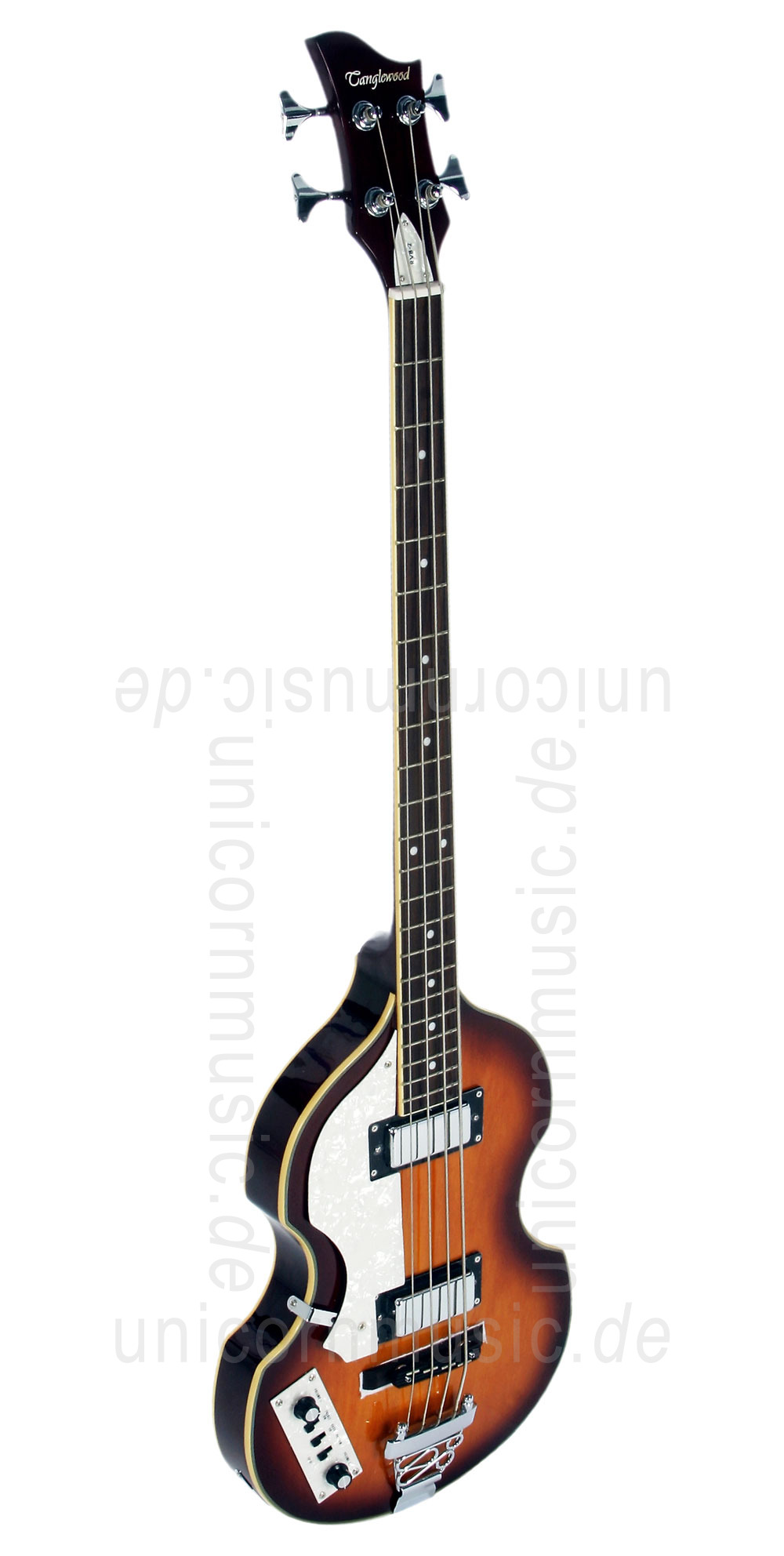 zur Artikelbeschreibung / Preis E-Bass TANGLEWOOD RVB-2-VS-LH - (BEATLE VIOLIN BASS) - inklusive Koffer - Sunburst - Linkshänderversion