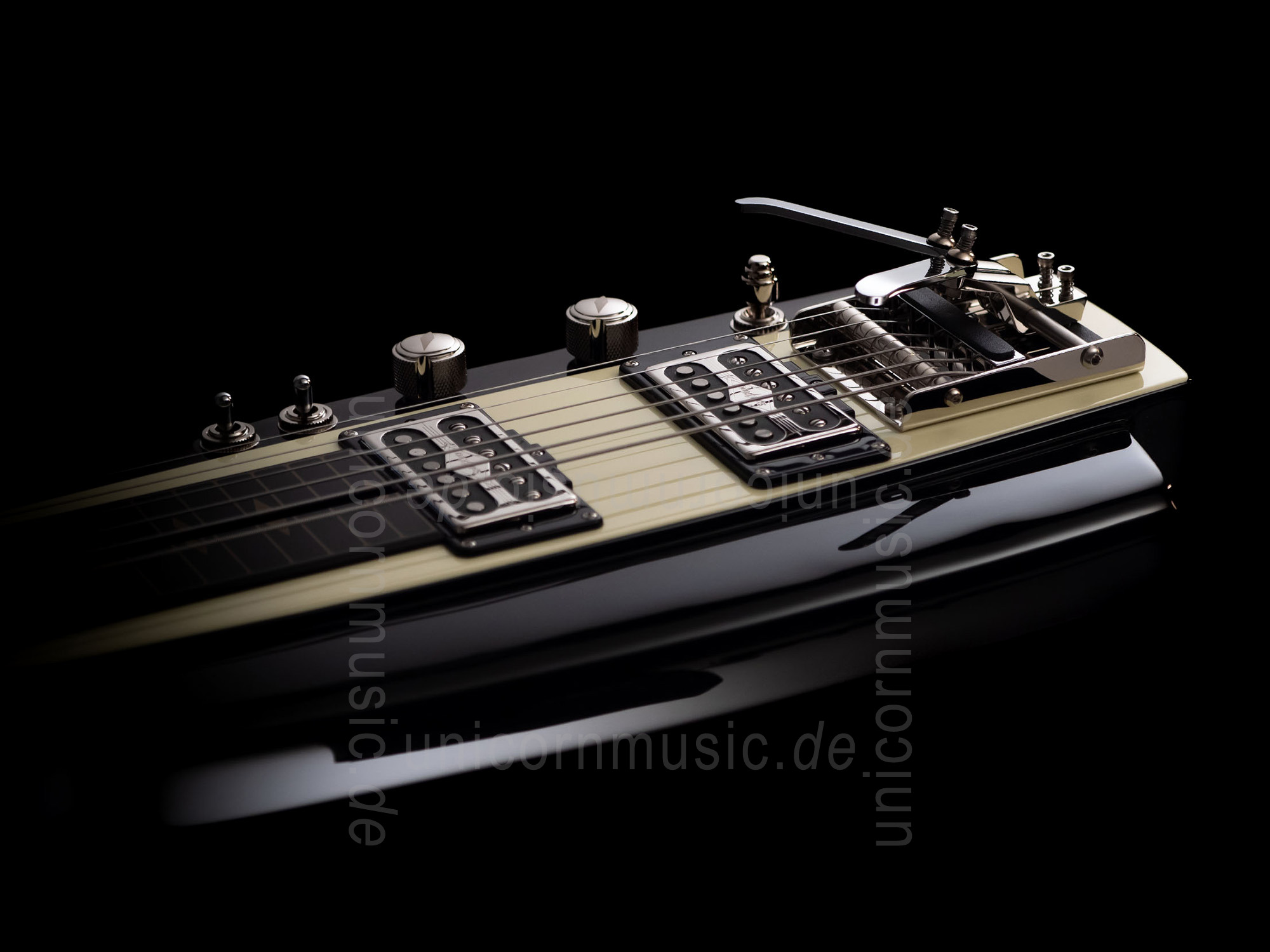 zur Artikelbeschreibung / Preis E-Gitarre DUESENBERG Fairytale Lapsteel Split/King Edition + Custom Line Case