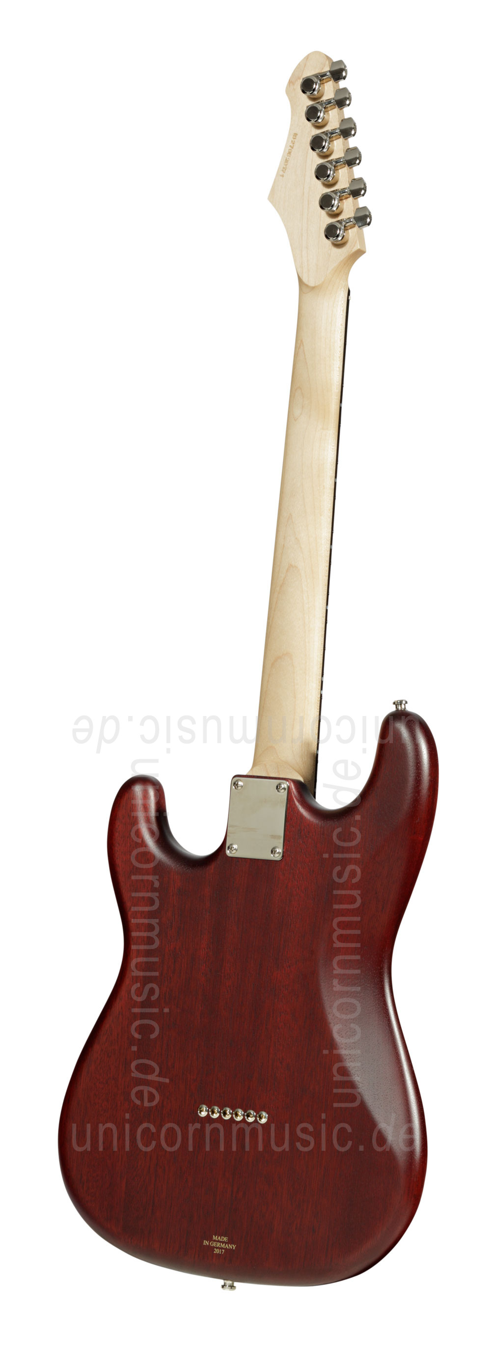 zur Artikelbeschreibung / Preis E-Gitarre BERSTECHER Deluxe - Black Cherry / Black Sparkle + Koffer - made in Germany