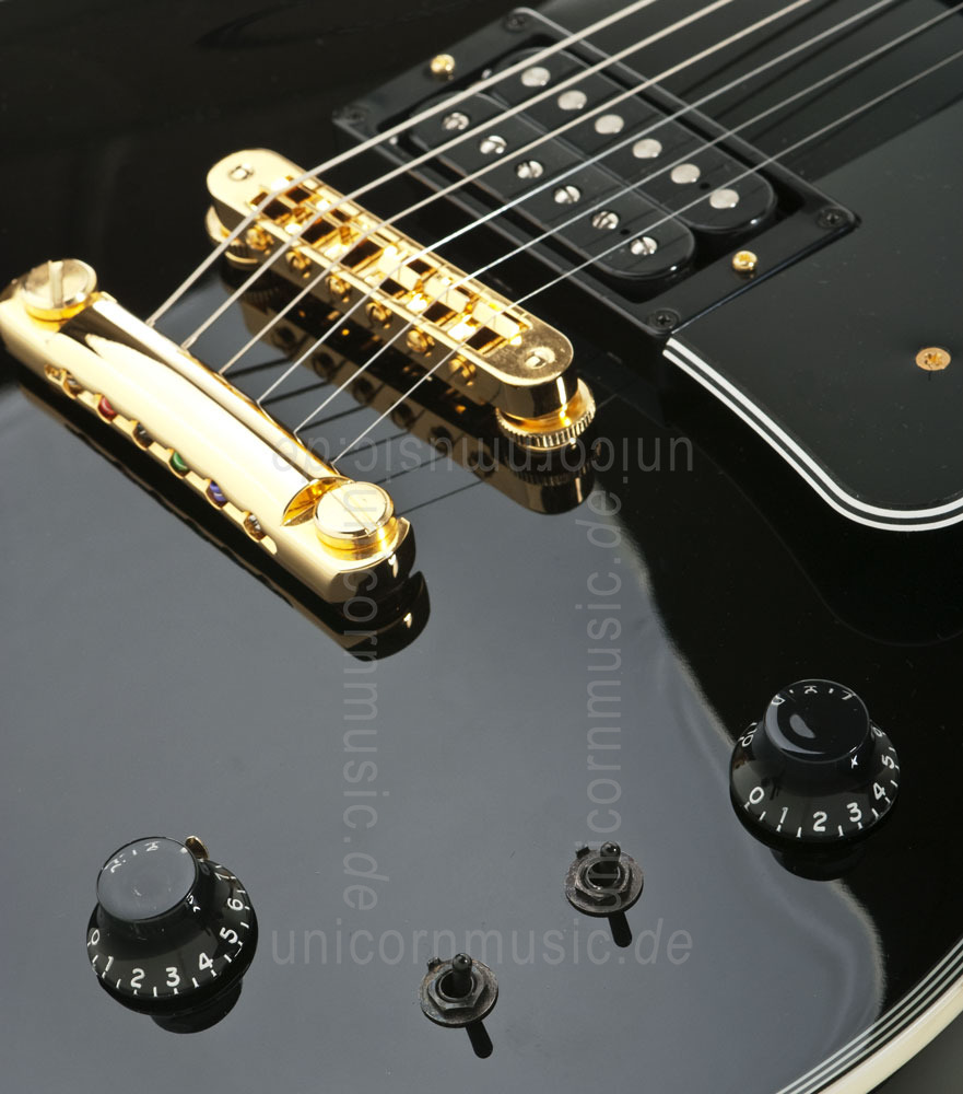 zur Artikelbeschreibung / Preis E-Gitarre BURNY RLC 95S BLK Black + Sustainer