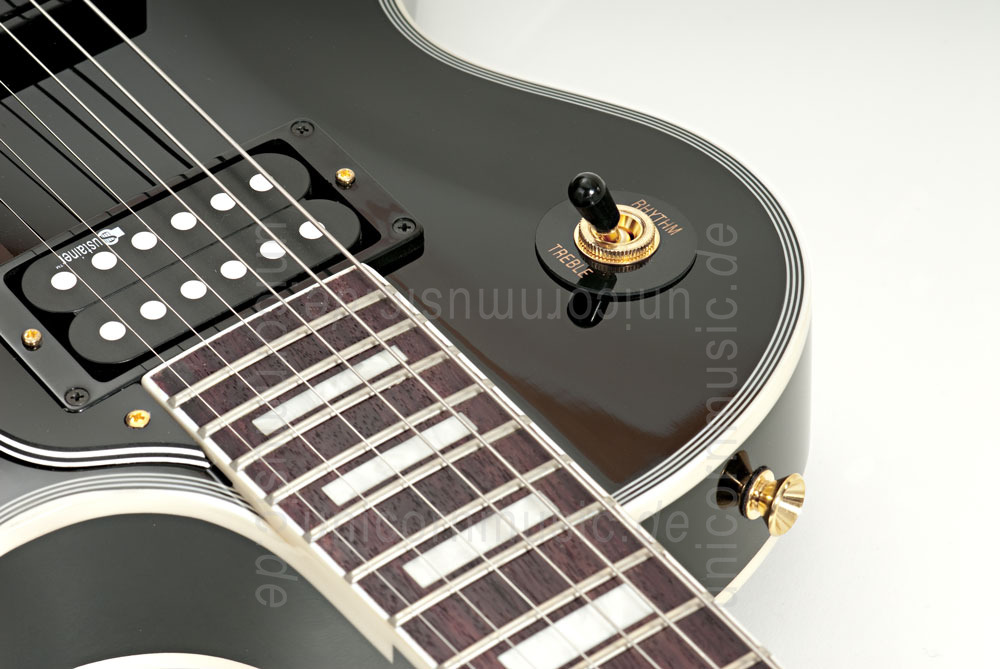 zur Artikelbeschreibung / Preis E-Gitarre BURNY RLC 95S BLK Black + Sustainer