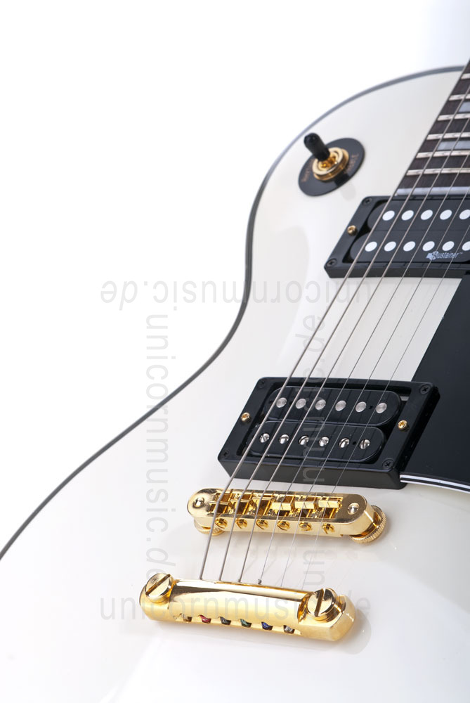 zur Artikelbeschreibung / Preis E-Gitarre BURNY RLC 95S SW Snow White + Sustainer
