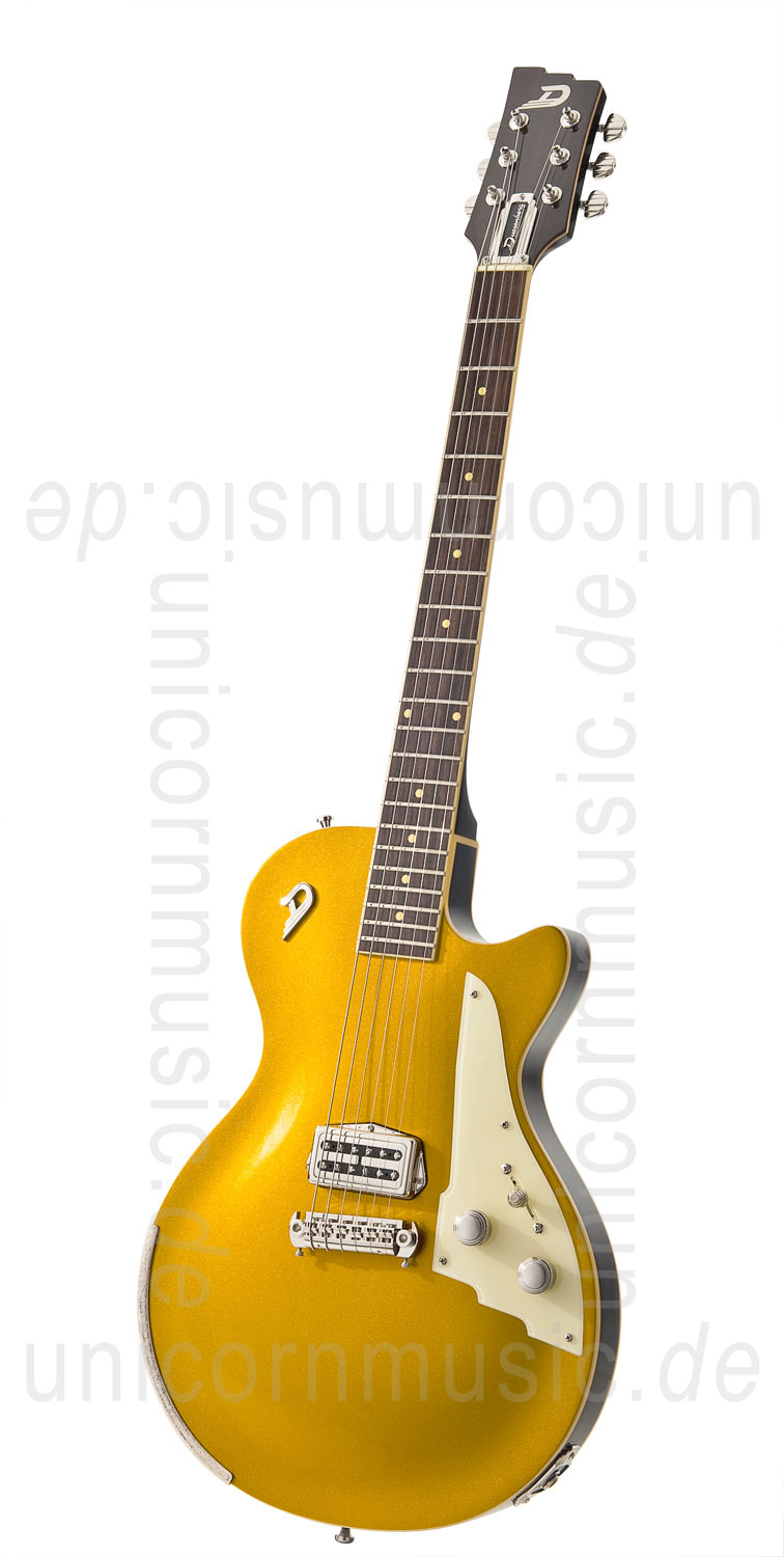 zur Artikelbeschreibung / Preis E-Gitarre DUESENBERG 52er Senior Little Toaster - Gold Top + Custom Line Case