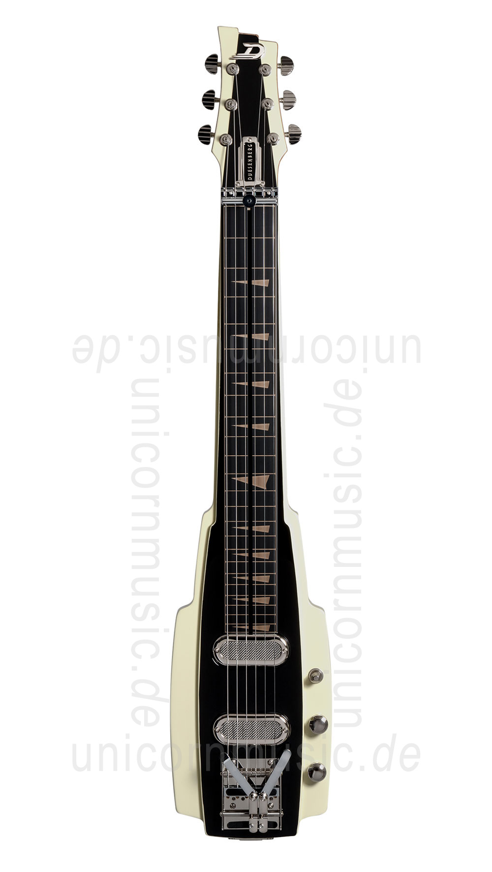 zur Artikelbeschreibung / Preis E-Gitarre DUESENBERG ALAMO LAPSTEEL - Ivory + Custom Line Case