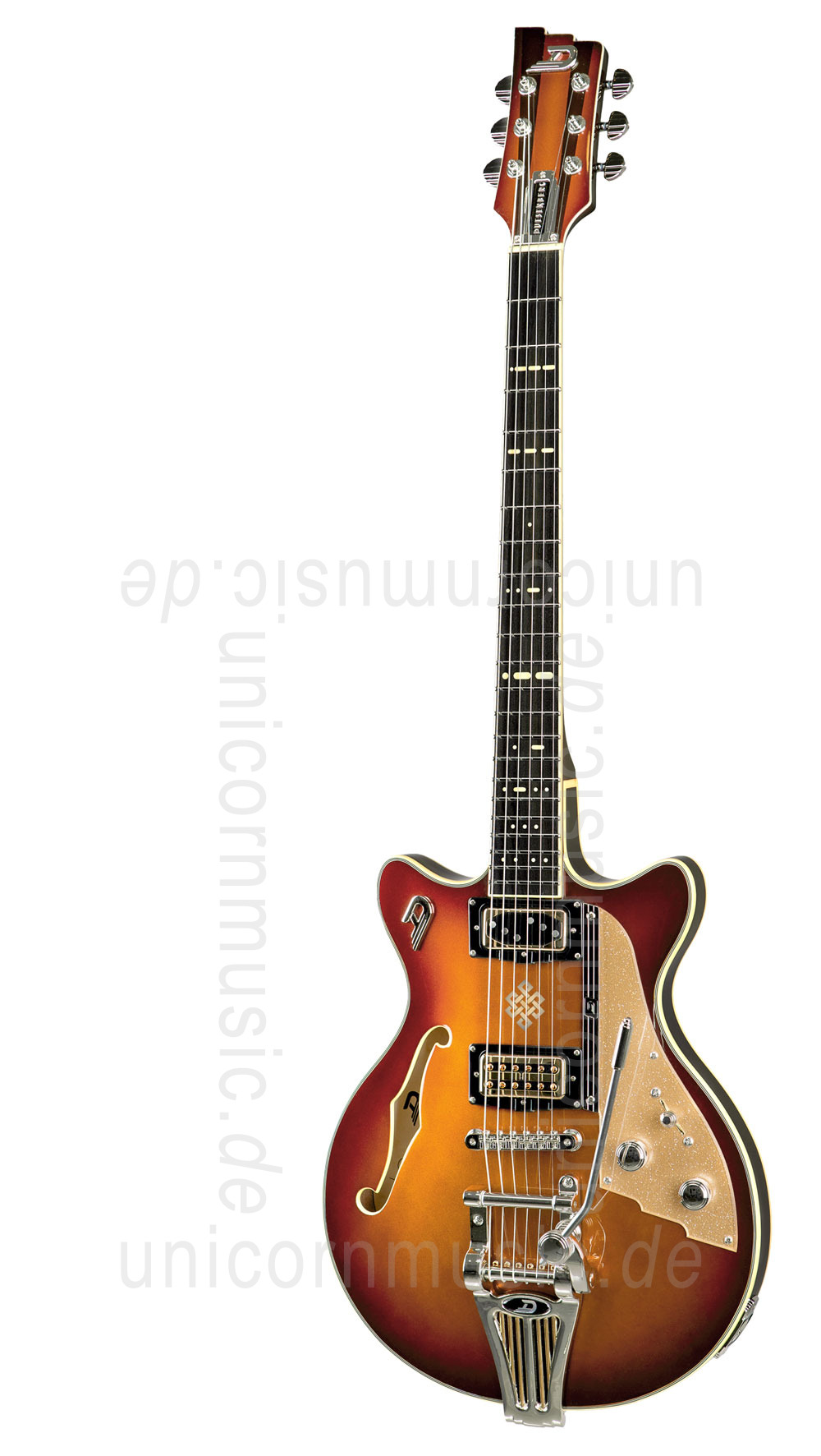 zur Artikelbeschreibung / Preis E-Gitarre DUESENBERG ALLIANCE SERIES JOE WALSH - Gold Burst + Custom Line Case