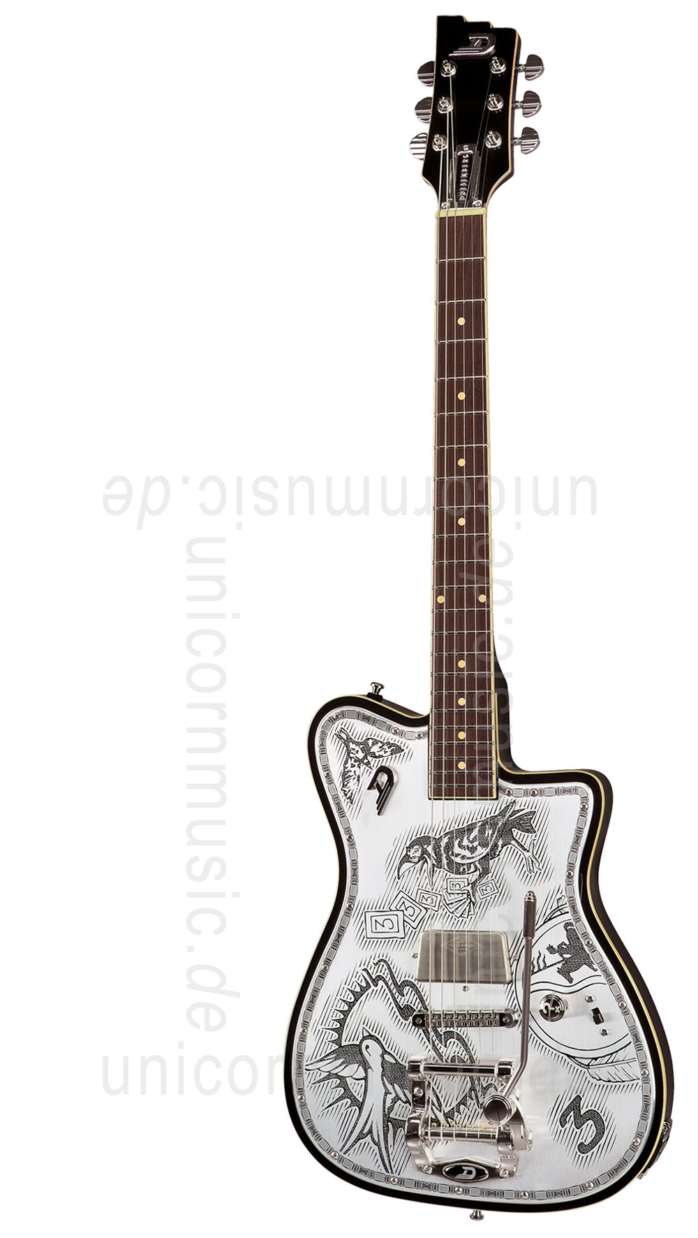 zur Artikelbeschreibung / Preis E-Gitarre DUESENBERG JOHNNY DEPP Alliance Series - Black - Tremolo + Custom Line Case