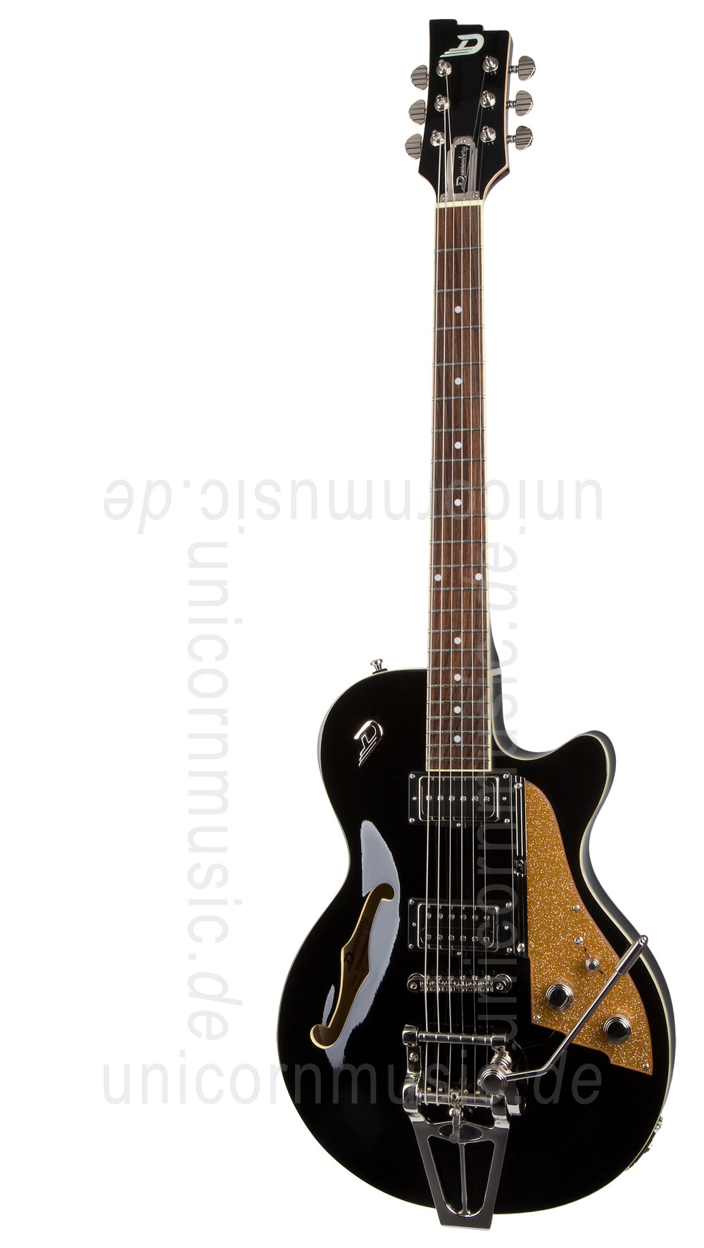 zur Artikelbeschreibung / Preis E-Gitarre DUESENBERG STARPLAYER TV - BLACK + Custom Line Case