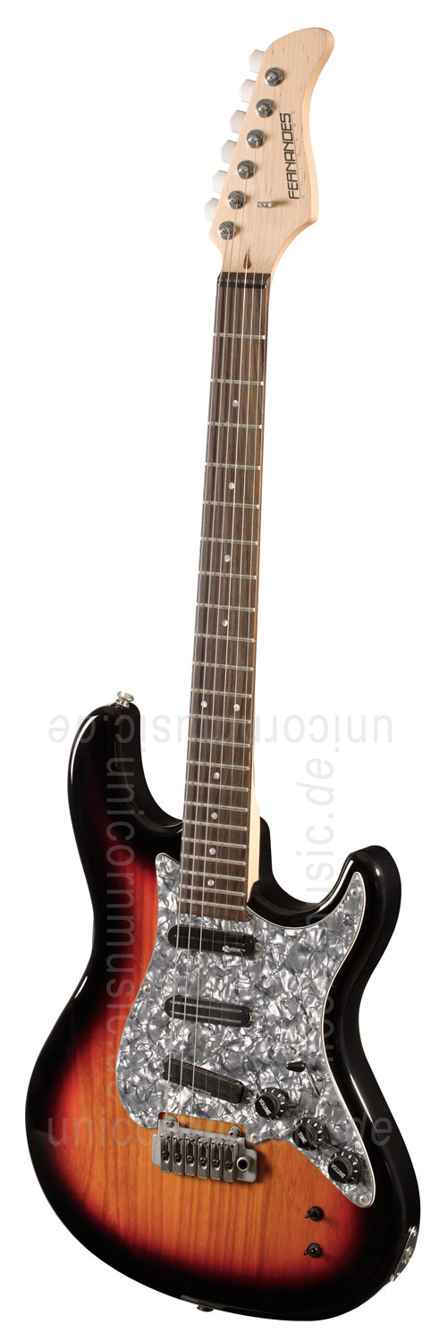 zur Artikelbeschreibung / Preis E-Gitarre FERNANDES RETROROCKET ELITE 2007 - 2 Tone Sunburst - Sustainer + Koffer
