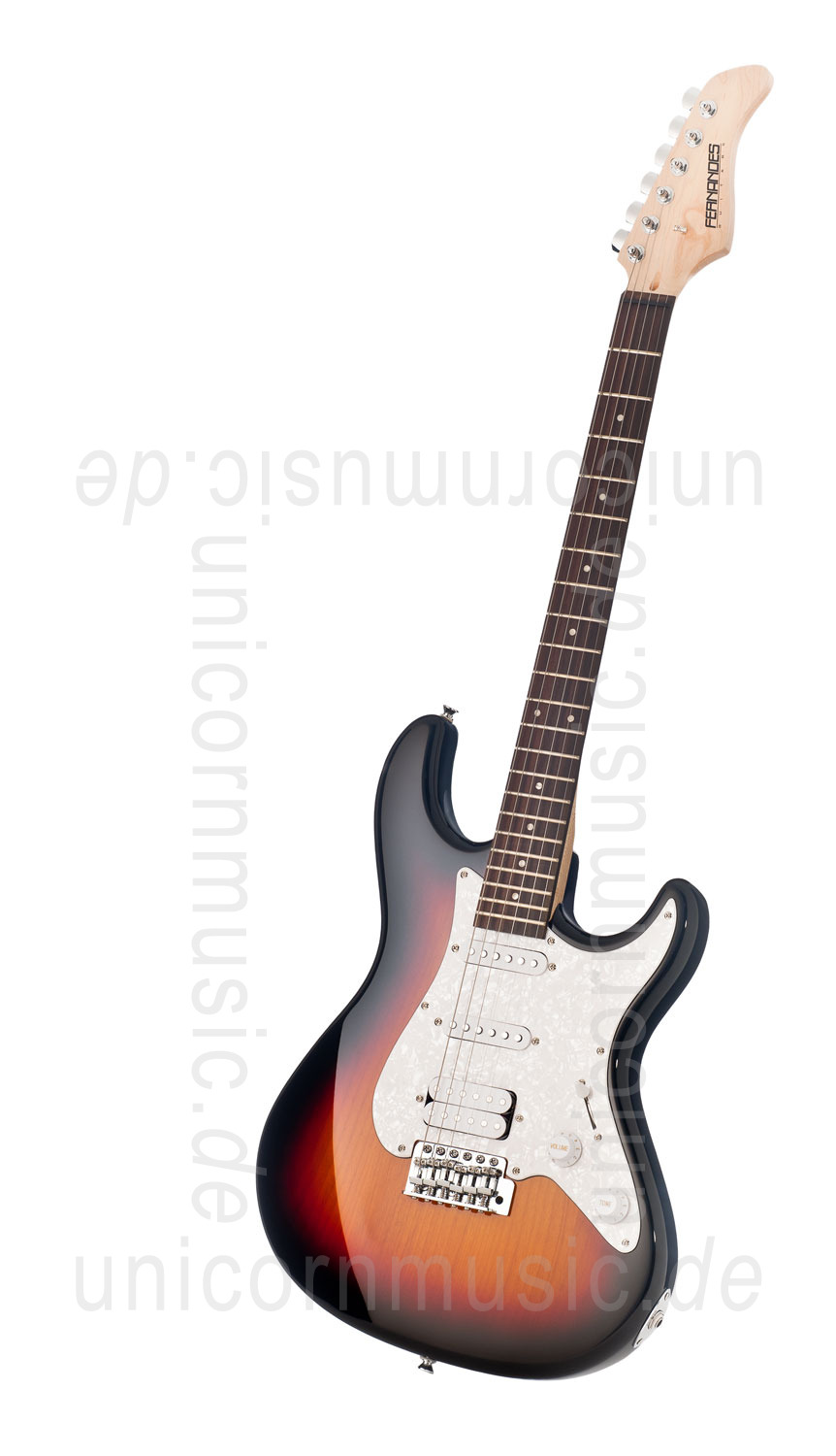 zur Artikelbeschreibung / Preis E-Gitarre FERNANDES RETROROCKET X - SSH Version - 3 Tone Sunburst