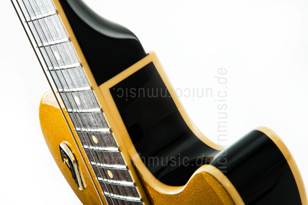 zur Artikelbeschreibung / Preis E-Gitarre DUESENBERG 52er Senior Little Toaster - Gold Top + Custom Line Case