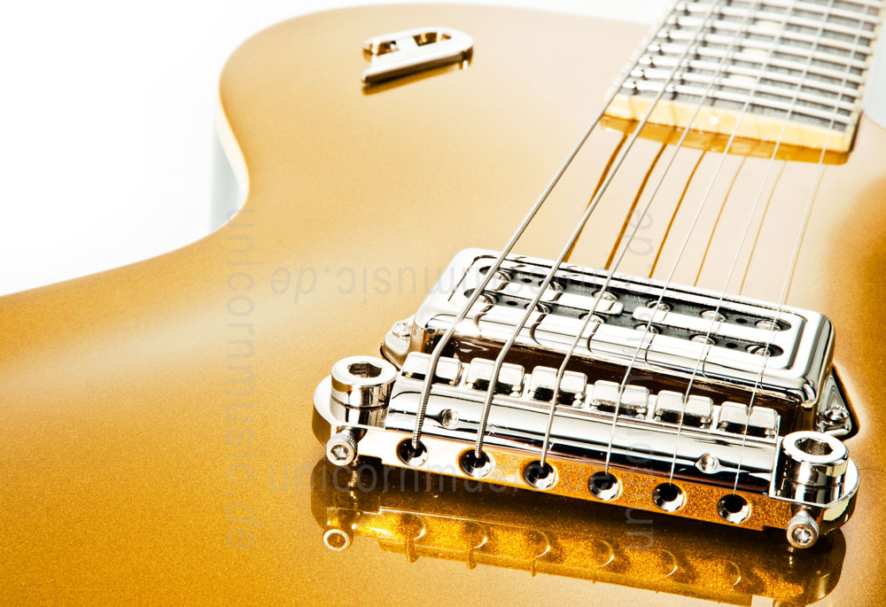 zur Artikelbeschreibung / Preis E-Gitarre DUESENBERG 52er Senior Little Toaster - Gold Top + Custom Line Case