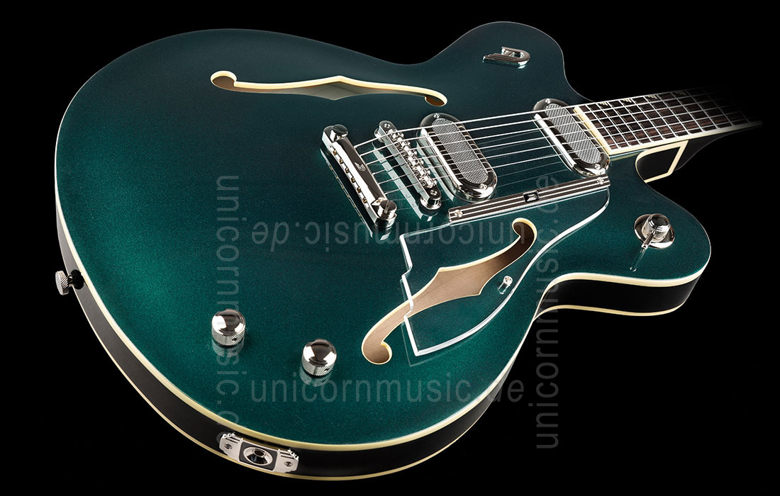 zur Artikelbeschreibung / Preis E-Gitarre DUESENBERG GRAN MAJESTO - Catalina Green + Custom Line Case