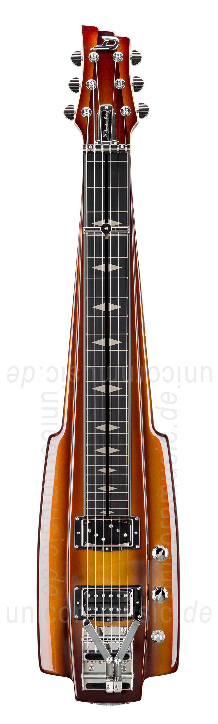 zur Artikelbeschreibung / Preis E-Gitarre DUESENBERG FAIRYTALE LAPSTEEL - Gold Burst + Custom Line Case