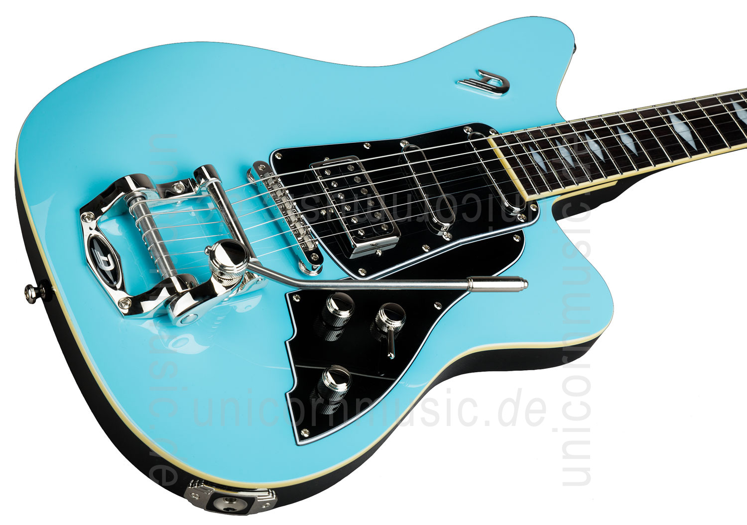 zur Artikelbeschreibung / Preis E-Gitarre DUESENBERG PALOMA - Narvik Blue + custom line case