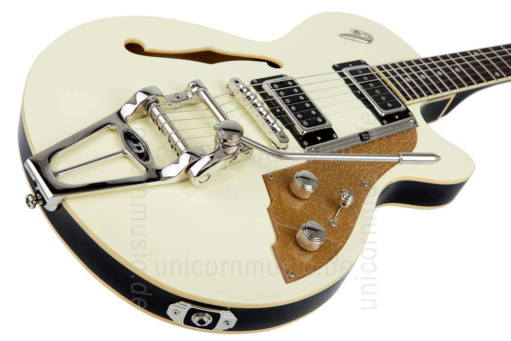 zur Artikelbeschreibung / Preis E-Gitarre DUESENBERG STARPLAYER TV - Vintage White + Custom Line Case