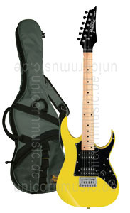 zur Detailansicht Kinder E-Gitarre 3/4  IBANEZ GRGM21GB MIKRO Gelb + Tasche + Gurt - Auch als Reisegitarre geeignet