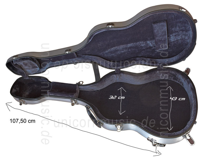zur Artikelbeschreibung / Preis Gitarrenkoffer aus Fiberglas für Dreadnought Westerngitarren - JAKOB WINTER CE152 - verschiedene Farben