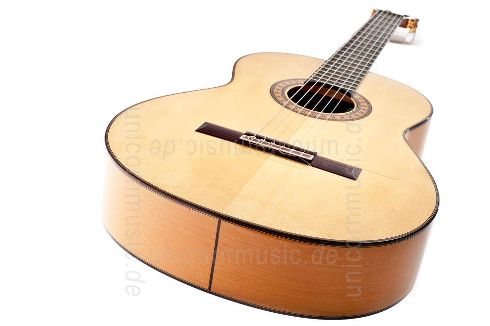 zur Artikelbeschreibung / Preis Spanische Flamencogitarre CAMPS PRIMERA Zypresse (blanca) - vollmassiv - Fichten Decke