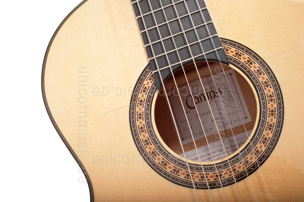 zur Artikelbeschreibung / Preis Spanische Flamencogitarre CAMPS PRIMERA Zypresse (blanca) - vollmassiv - Fichten Decke
