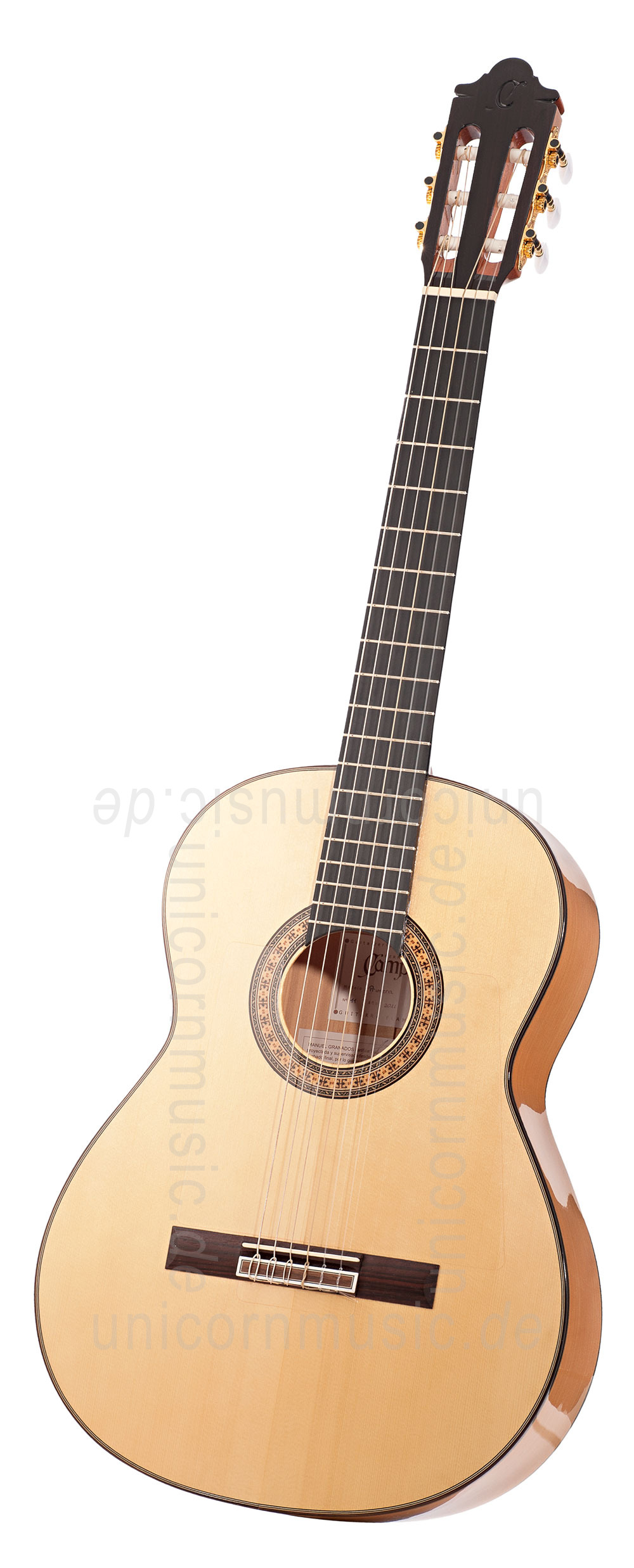 zur Artikelbeschreibung / Preis Spanische Flamencogitarre CAMPS PRIMERA Zypresse (blanca) - vollmassiv - Fichten Decke