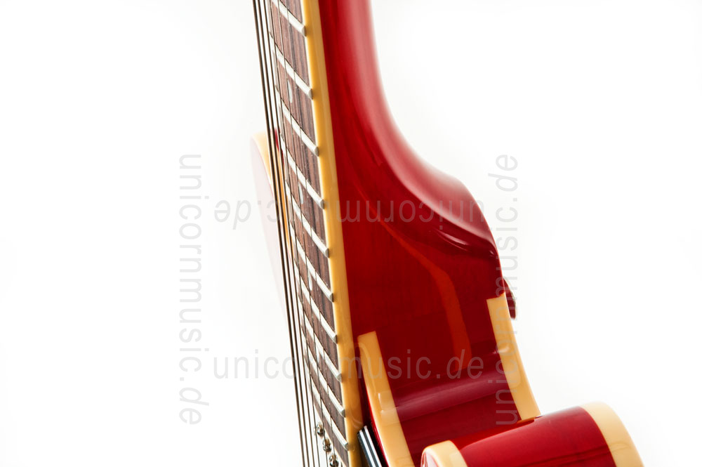 zur Artikelbeschreibung / Preis Halbresonanz Jazz-Gitarre BURNY RSA-75-CR CHERRY RED + original Koffer