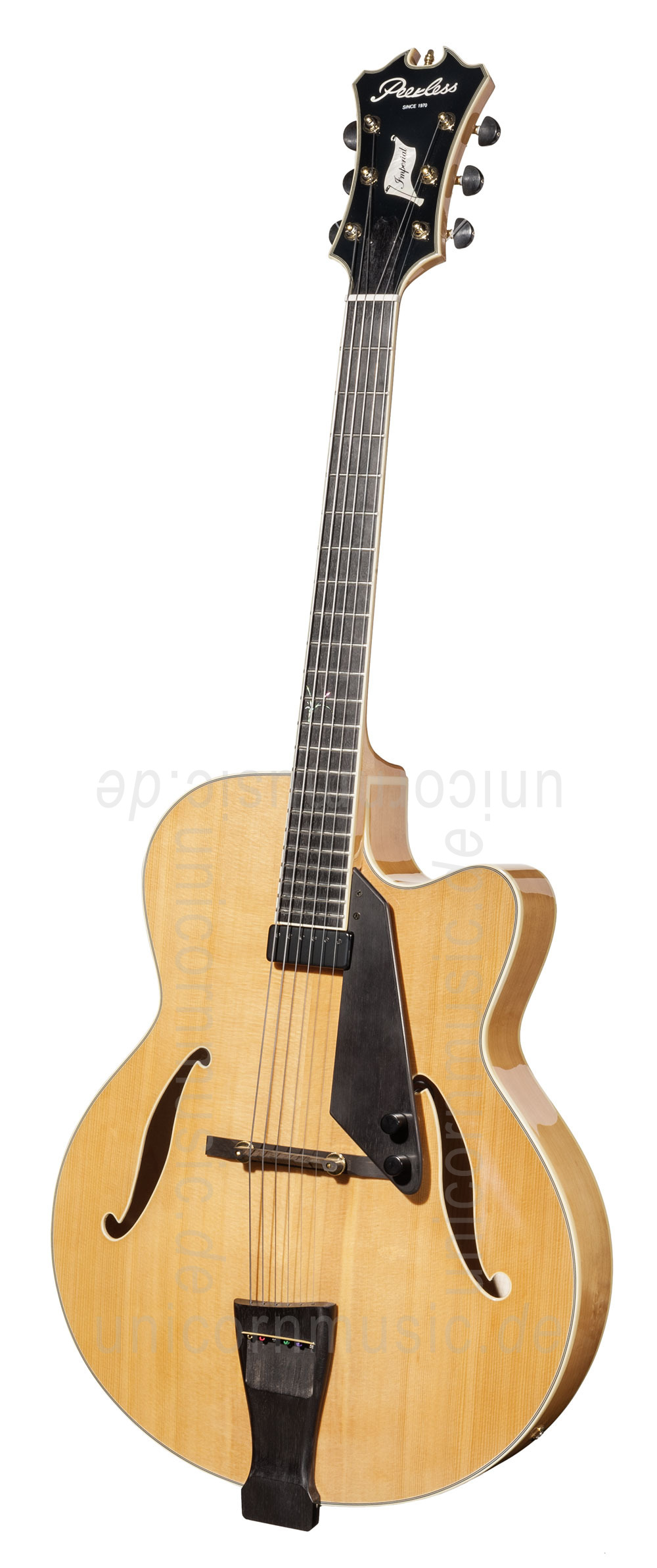 zur Artikelbeschreibung / Preis Vollresonanz Jazz-Gitarre - PEERLESS IMPERIAL + Koffer - vollmassiv