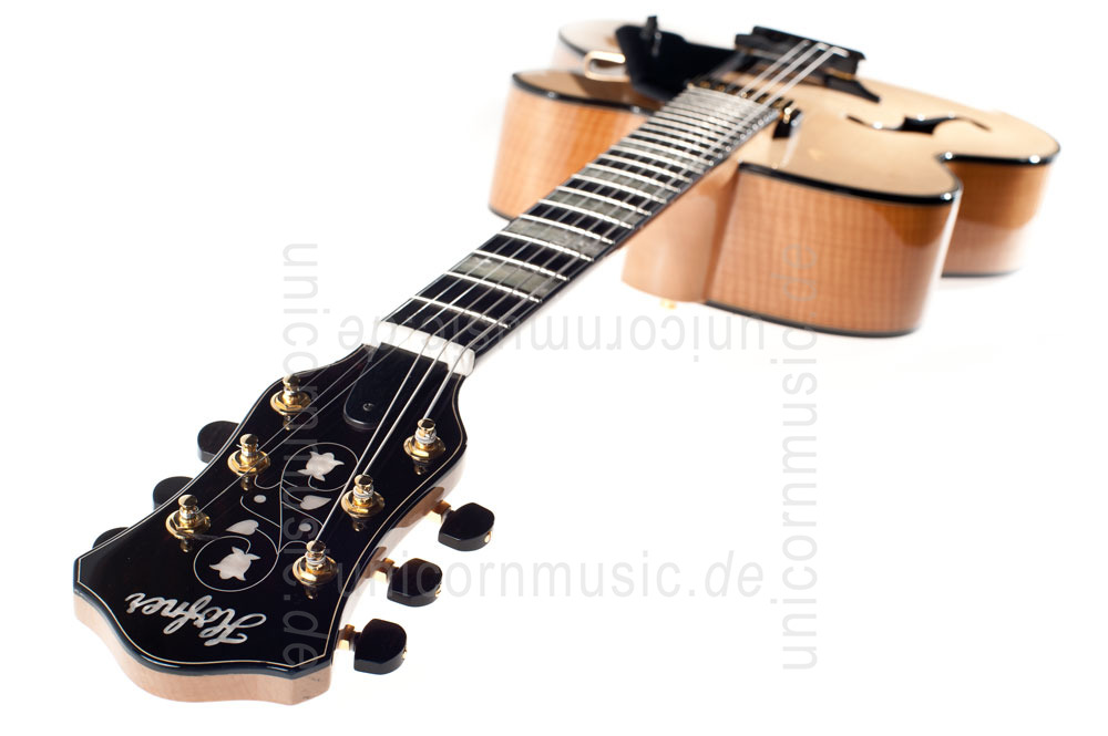 zur Artikelbeschreibung / Preis Vollresonanz Jazz-Gitarre HÖFNER NEW PRESIDENT HNP-N-0 + Koffer - massive Fichtendecke