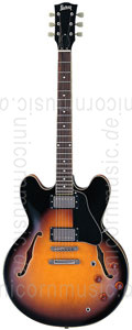 zur Detailansicht Halbresonanz Jazz-Gitarre BURNY RSA-75-BS Brown Burst + original Koffer