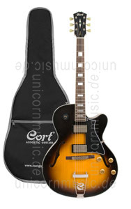 zur Detailansicht Halbresonanz Jazz-Gitarre CORT YORKTOWN Tobacco Burst + original Tasche
