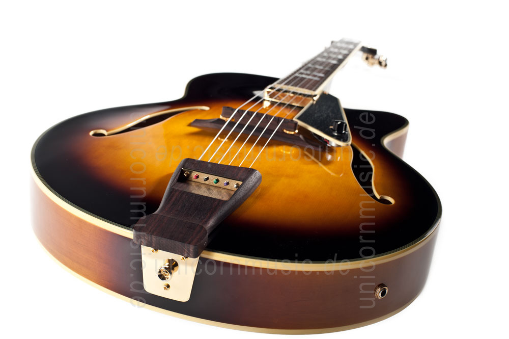 zur Artikelbeschreibung / Preis Vollresonanz Jazz-Gitarre - PEERLESS MONARCH + Koffer - vollmassiv