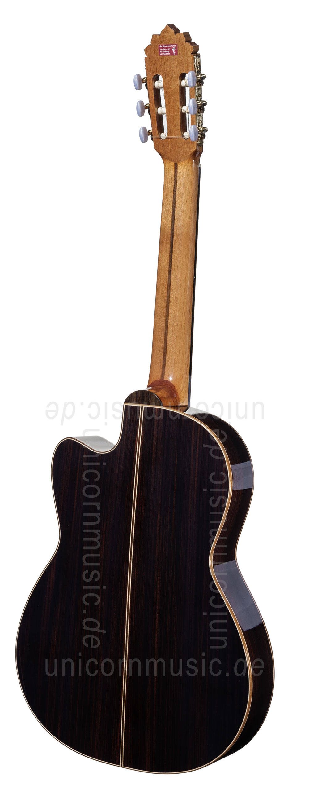 zur Artikelbeschreibung / Preis Spanische Konzertgitarre JOAN CASHIMIRA MODELL 130 Cutaway Thinline Fichte - ohne Tonabnehmer - massive Fichtendecke