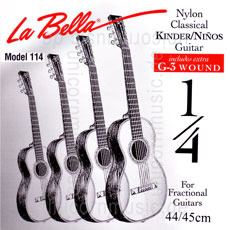 zur Detailansicht Kinder- Konzertgitarren Saiten Satz 1/8 + 1/4 - LA BELLA 114 - normal Tension