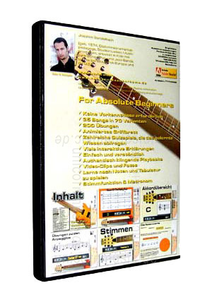 zur Artikelbeschreibung / Preis E-Gitarrenanfängerkurs TAKE YOUR TEACHER HOME - For Absolute Beginners - PC CD-ROM