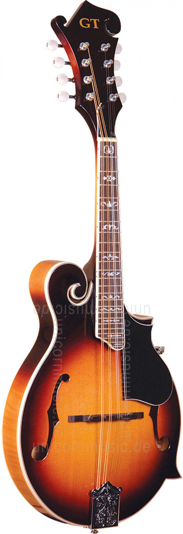 zur Artikelbeschreibung / Preis Mandoline GOLD TONE GM 35 - F Style + original Tasche