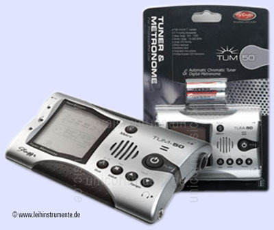 zur Artikelbeschreibung / Preis Stimmgerät/Metronom STAGG TUM-50-RC - silber - inklusive Akkus