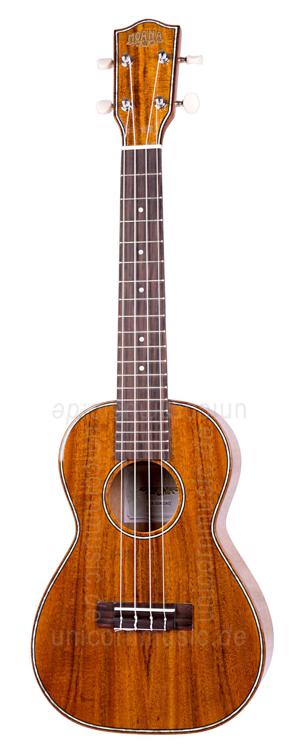 zur Artikelbeschreibung / Preis Konzert Ukulele - MOANA CK-55 KDXG - Koa + Tasche