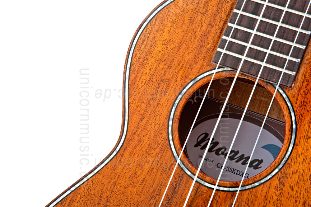 zur Artikelbeschreibung / Preis Konzert Ukulele - MOANA CK-55 KDXG - Koa + Tasche