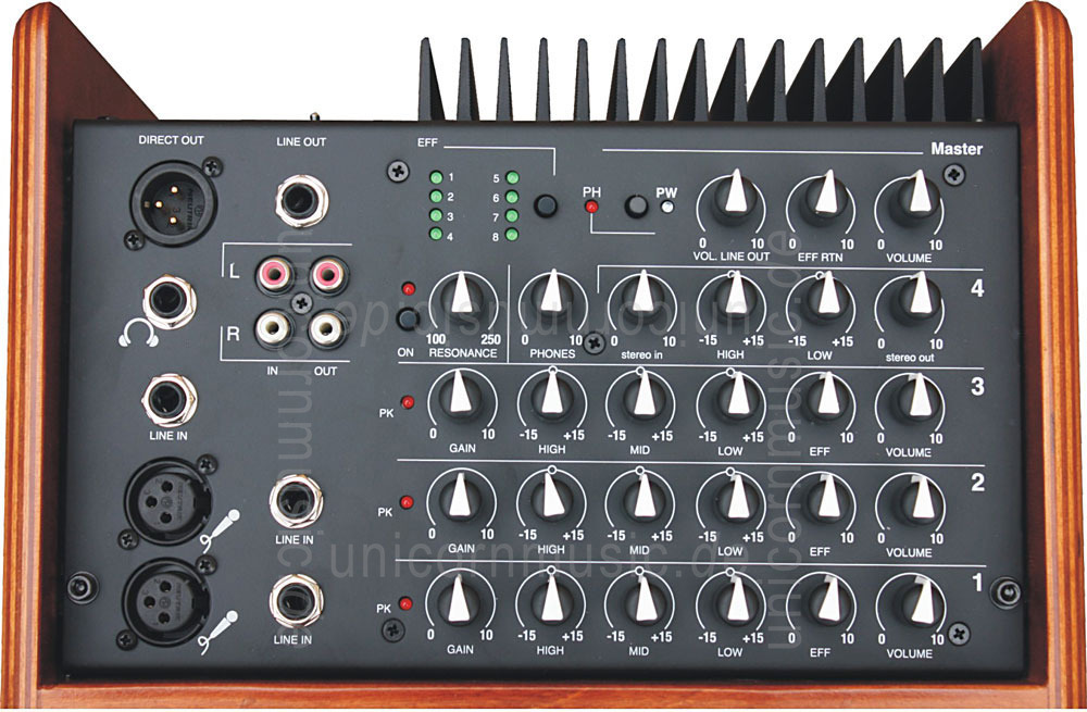 zur Artikelbeschreibung / Preis Akustikverstärker - ACUS ONE 8 Wood M2 - 4x Kanal (3x Instrumental / getrennt regelbar)