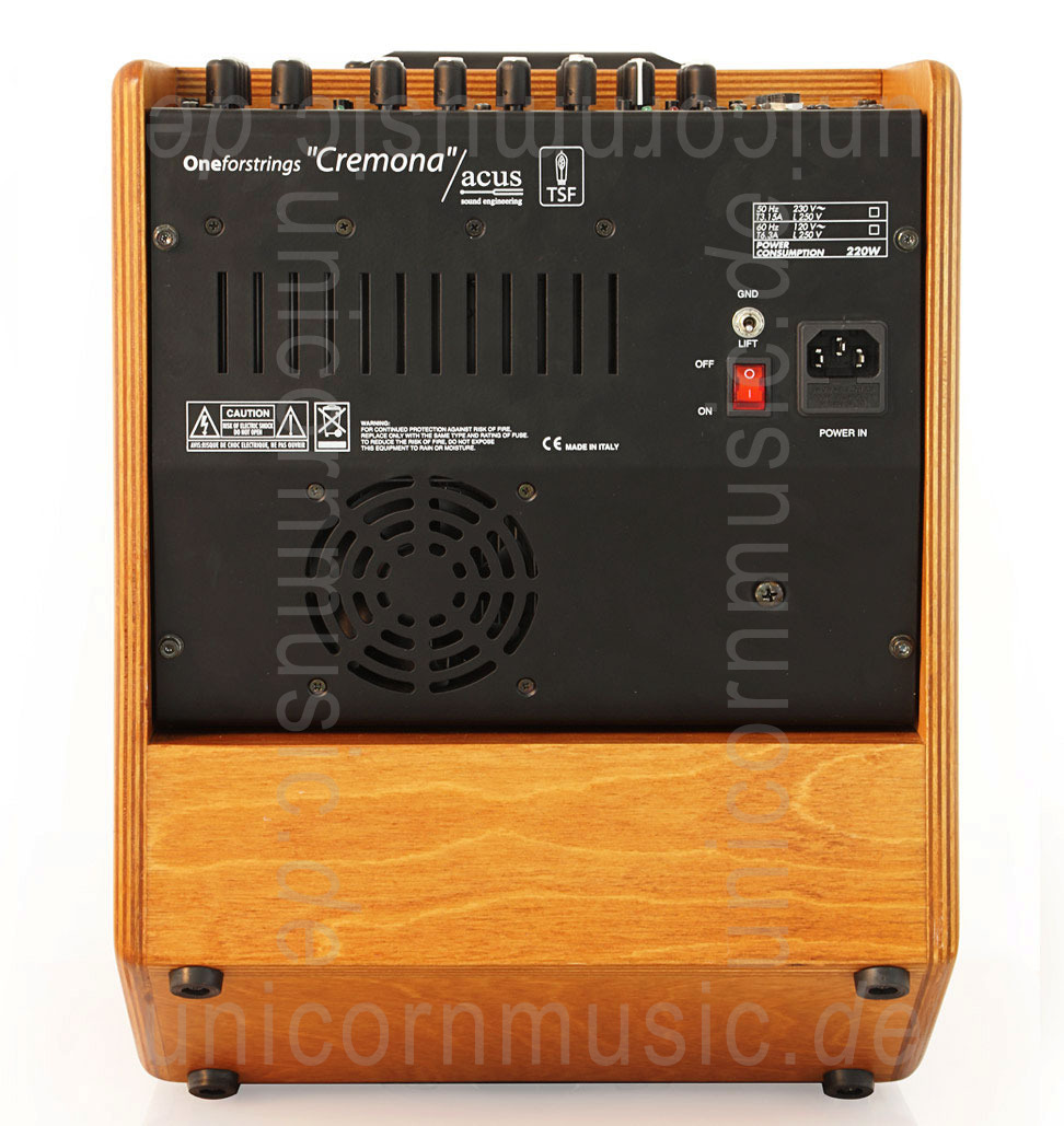 zur Artikelbeschreibung / Preis Akustikverstärker - ACUS ONE CREMONA - Wood - 4x Kanal (3x Instrumental / getrennt regelbar)