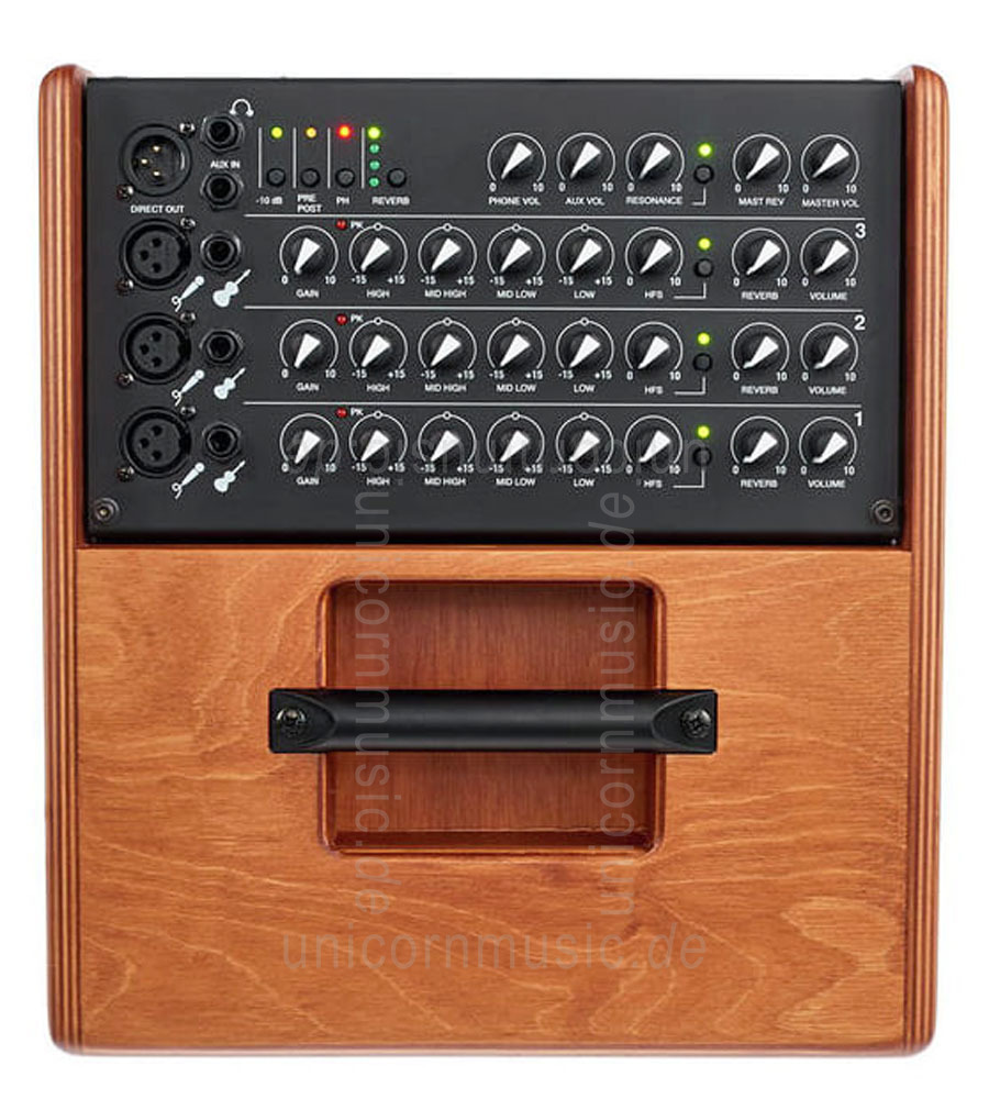 zur Artikelbeschreibung / Preis Akustikverstärker - ACUS ONE CREMONA - Wood - 4x Kanal (3x Instrumental / getrennt regelbar)