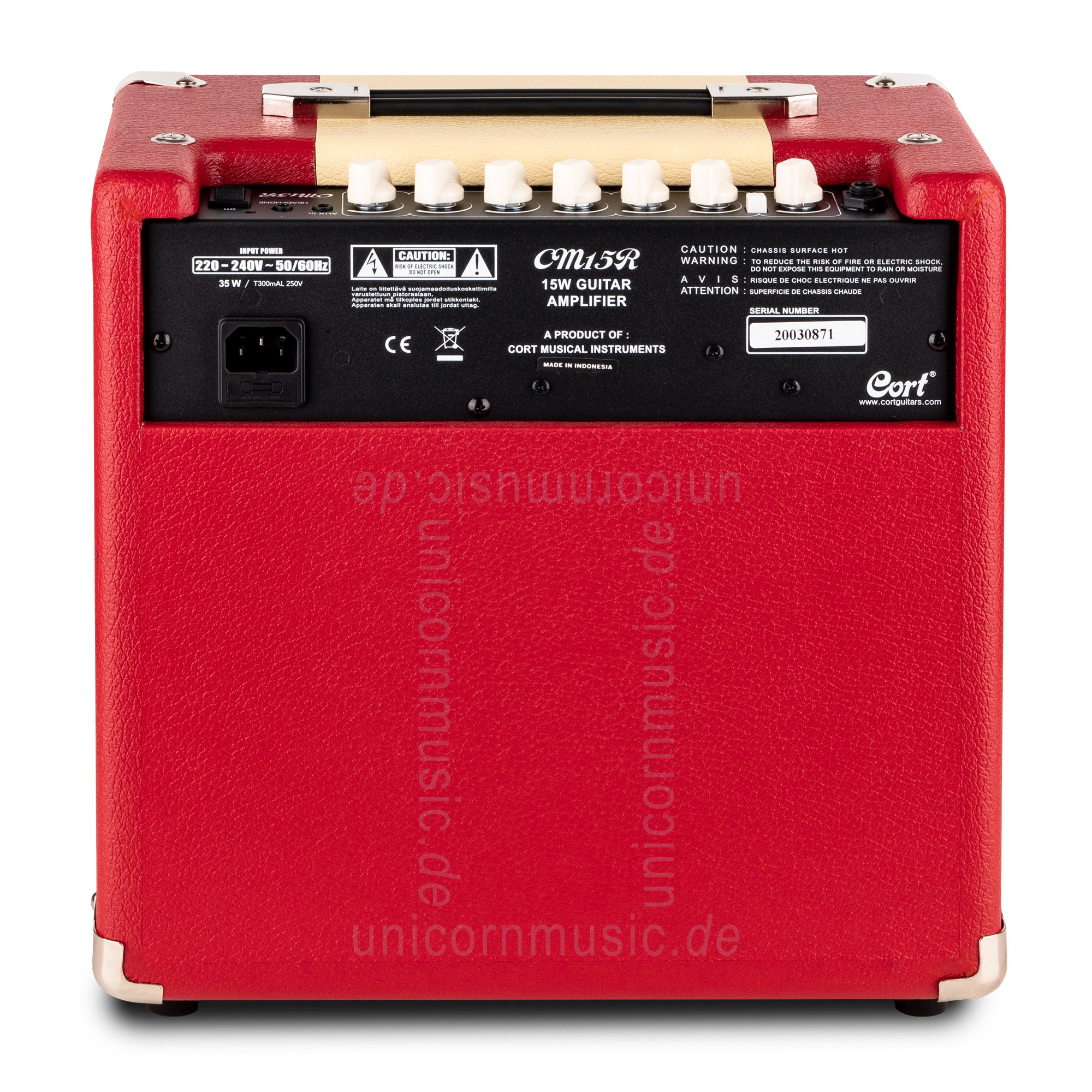 zur Artikelbeschreibung / Preis E-Gitarrenverstärker CORT CM15 Dark Red - Combo