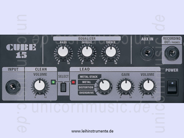 zur Artikelbeschreibung / Preis E-Gitarrenverstärker ROLAND CUBE-15 - Combo - gebrauchtes Einzelstück