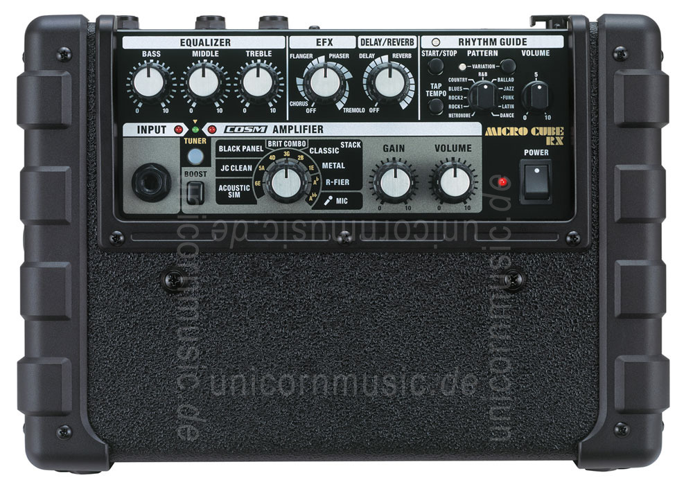 zur Artikelbeschreibung / Preis E-Gitarrenverstärker ROLAND MICRO CUBE RX - Stereo-Batterieamp für Gitarre