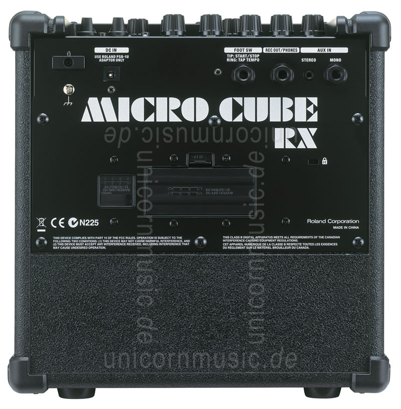 zur Artikelbeschreibung / Preis E-Gitarrenverstärker ROLAND MICRO CUBE RX - Stereo-Batterieamp für Gitarre
