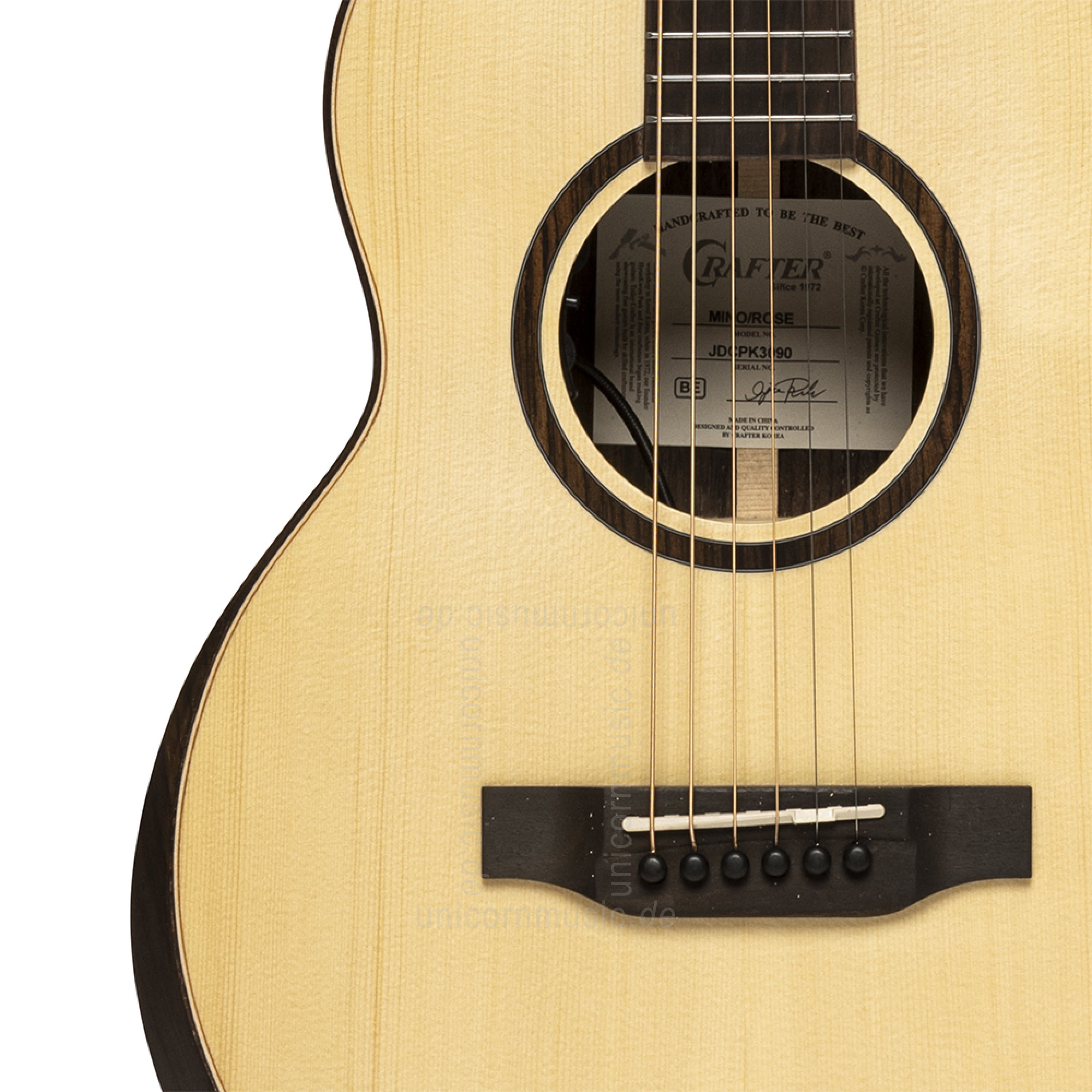 zur Artikelbeschreibung / Preis Western-Gitarre - CRAFTER MINO ROSE - massive Fichtendecke