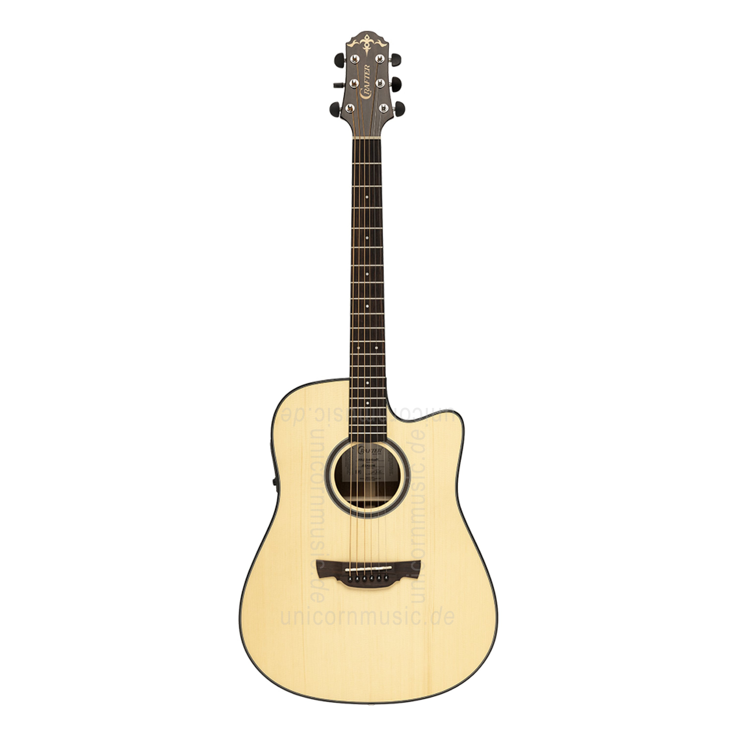 zur Artikelbeschreibung / Preis Western-Gitarre - CRAFTER Able 600CE N - Dreadnought - massive Fichtendecke