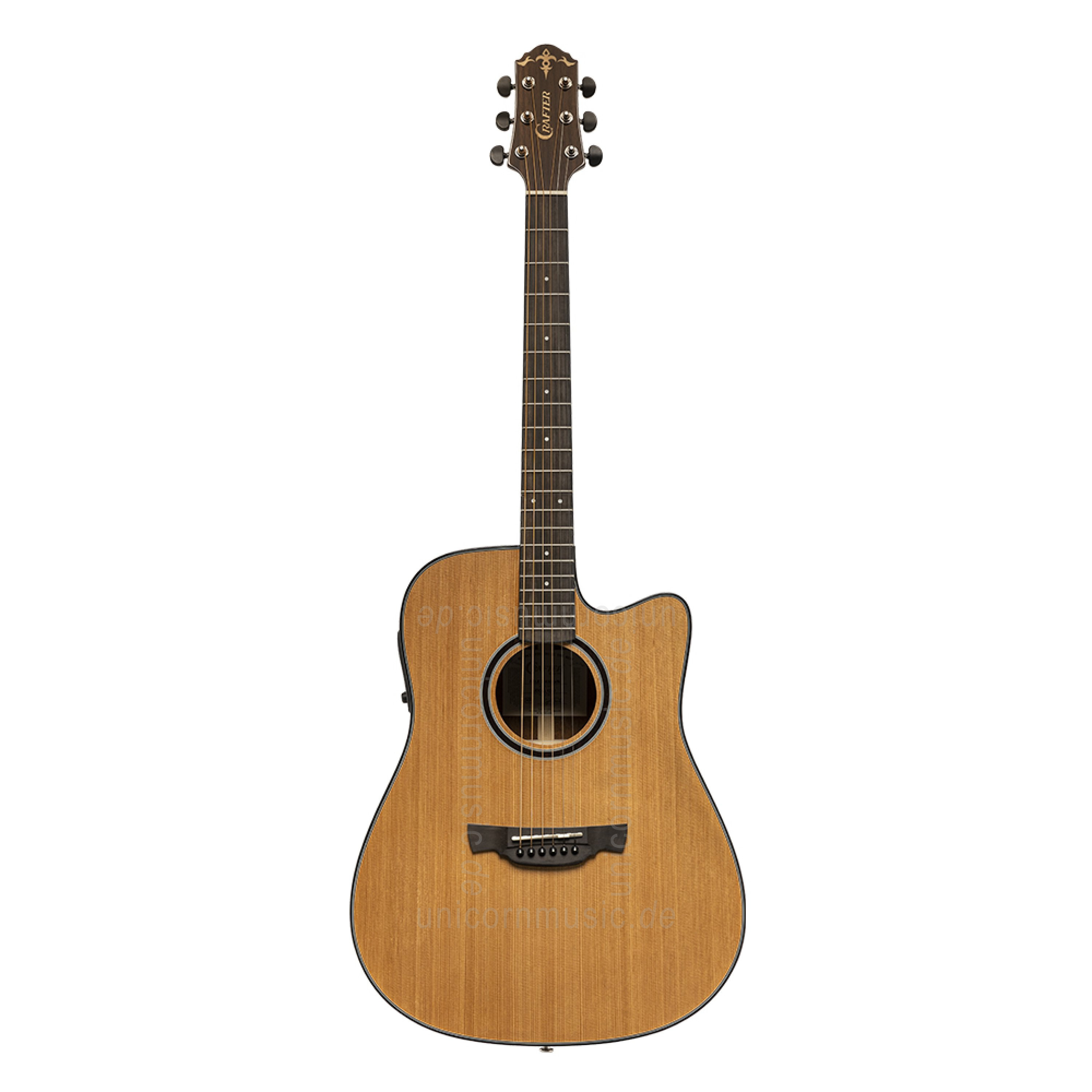 zur Artikelbeschreibung / Preis Western-Gitarre - CRAFTER Able D630CE N - Dreadnought - massive Zederndecke