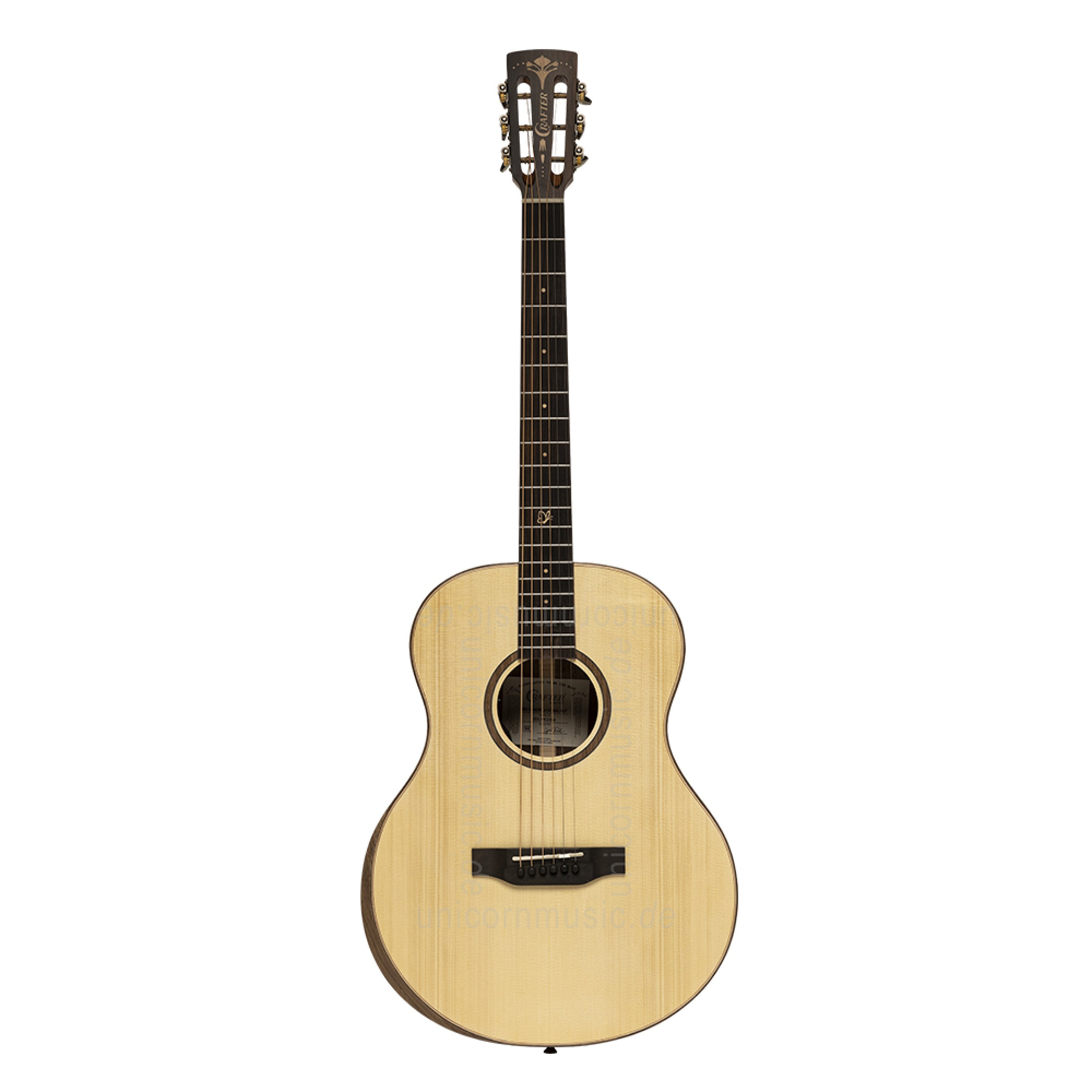 zur Artikelbeschreibung / Preis Western-Gitarre - CRAFTER BIG MINO BK WLN - massive Fichtendecke