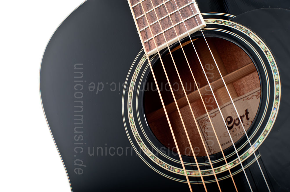 zur Artikelbeschreibung / Preis Western-Gitarre CORT EARTH 100 BK - Dreadnought - massive Fichtendecke